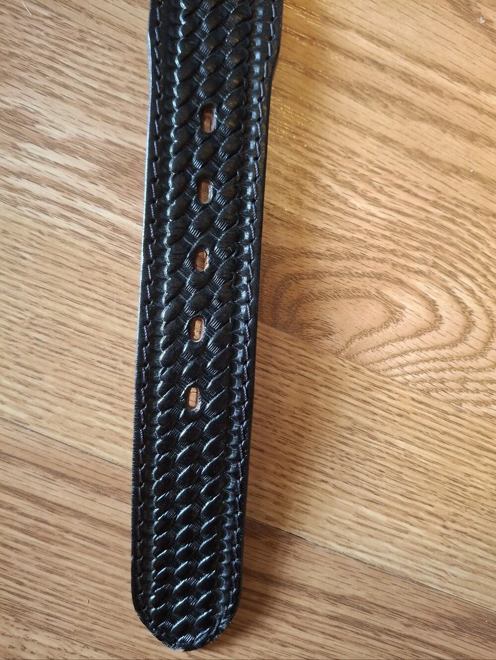 Men's Black Leather Western Belt